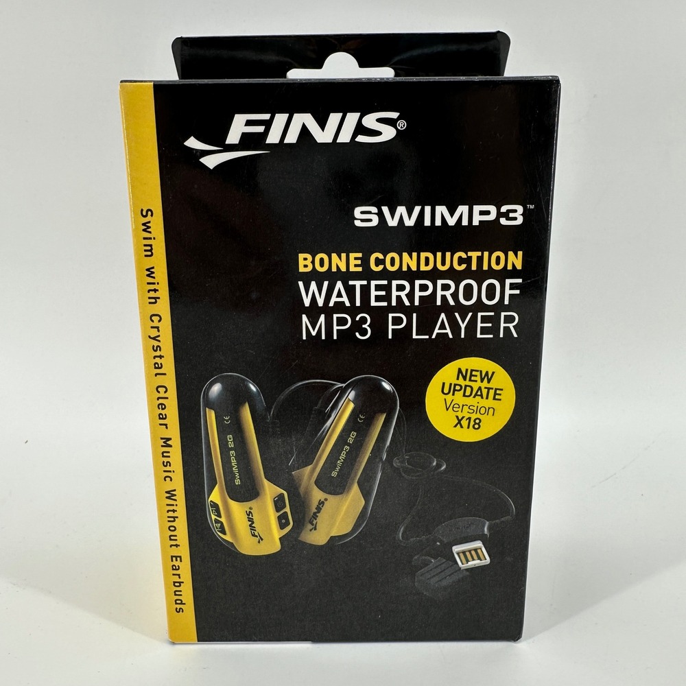 FINIS SwiMP3 2G X18 Bone Conduction Waterproof MP3 Player Black Yellow 1.30.055
